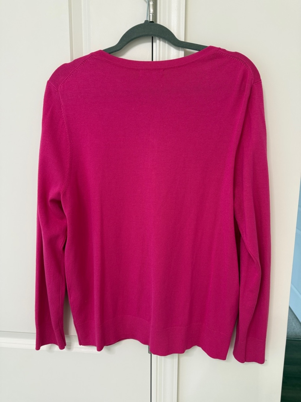 Charter Club Women's Bright Fuchsia Button-Front Cardigan - Picture 3 of 3